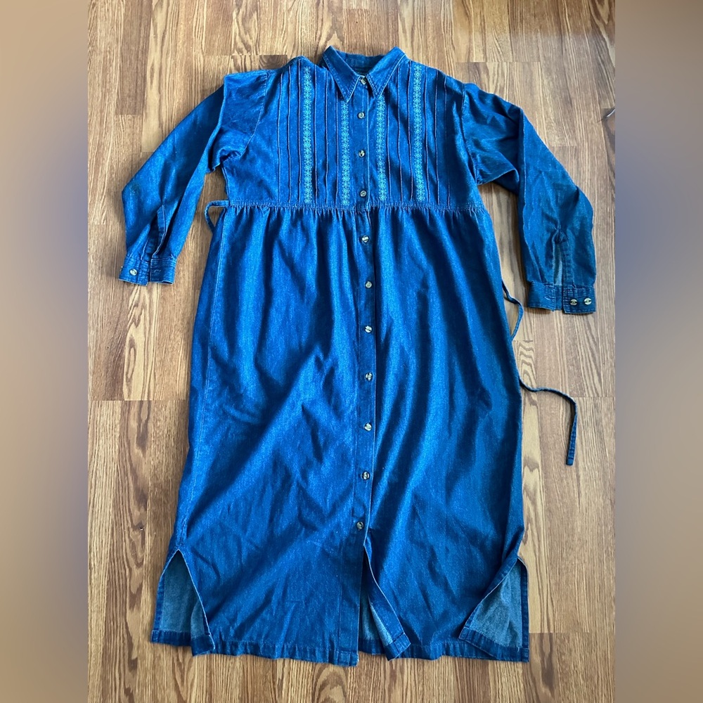 Denim XL Cotton Maxi Dress *has flaws*